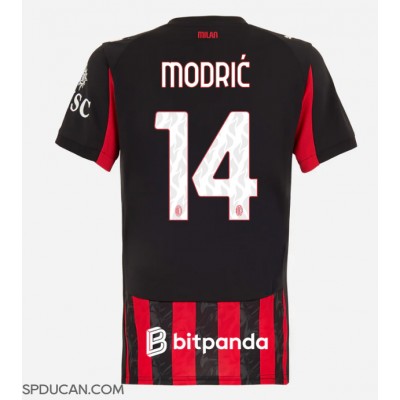 Zenski Nogometni Dres AC Milan Luka Modric #14 Domaci 2025-26 Kratak Rukav Zenski Nogometni Dres AC Milan Luka Modric #14 Domaci 2025-26 Kratak Rukav
